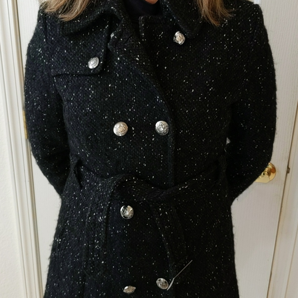 NWT!American Rag Blk/Wht tweed jacket SIZE MED - Picture 2 of 16